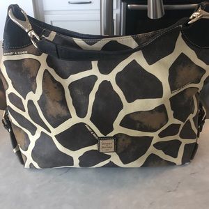 Giraffe print Dooney & Bourne hobo bag